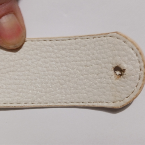 Vintage Chicos Concho Metal Medallion W Crystals Women's Size 8 M/L Leather Belt - Picture 8 of 11